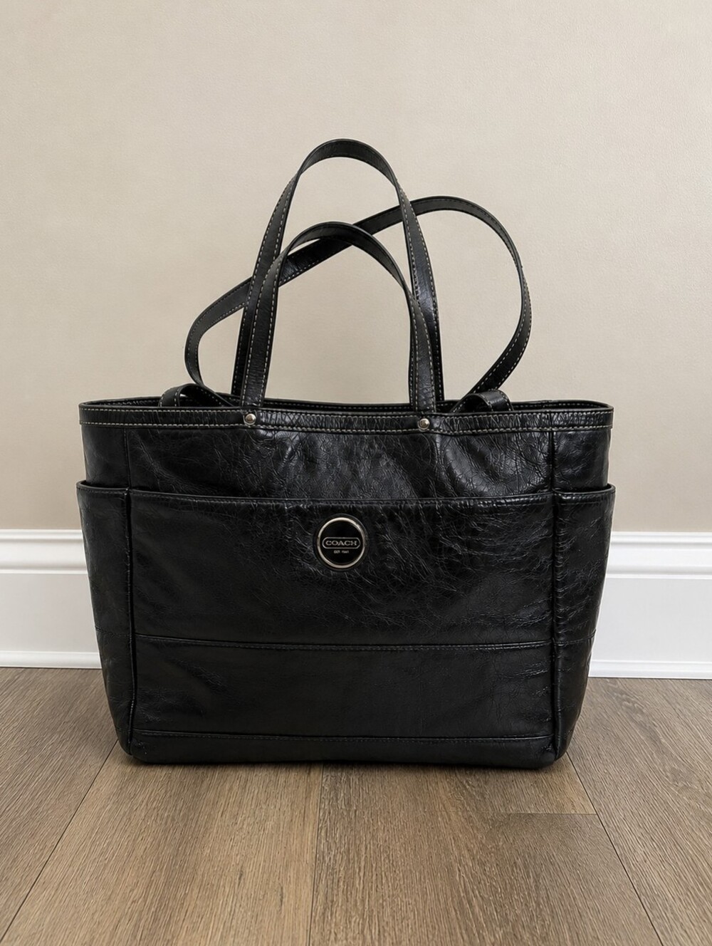 COACH PEBBLED LEATHER LARGE TOTE. NWOT.
